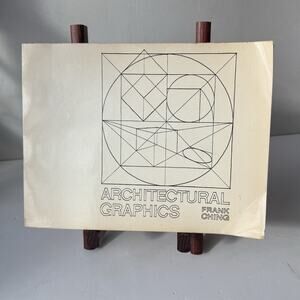 Vintage 1975 Architectural Graphics Book Artist Illustrations Geometric Drafting
